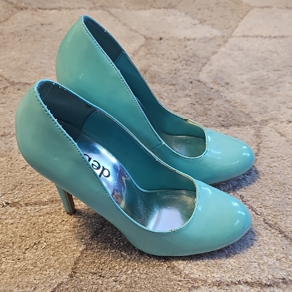 Deb Blue High Stiletto Heels - Picture 2 of 3